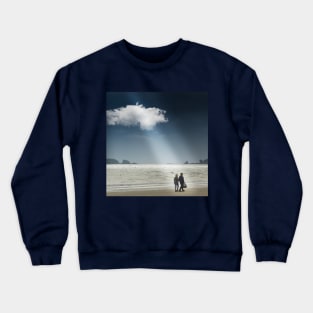 Tenby Beach Scene, Wales Crewneck Sweatshirt